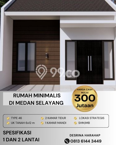 Rumah Minimalis Favorit Siap Huni Area Medan Selayang LT 72m2 Rumah Minimalis Favorit Siap Huni Area Medan Selayang LT 72m2