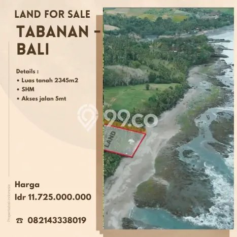 Tanah di Selemadeg, Tabanan Luas 2345m2 Dijual Segera Tanah di Selemadeg, Tabanan Luas 2345m2 Dijual Segera