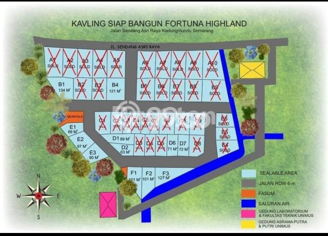 Tanah Dijual Lokasi Tembalang, Semarang Luas 72m2 Legalitas Aman Tanah Dijual Lokasi Tembalang, Semarang Luas 72m2 Legalitas Aman