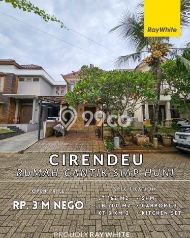Dijual Rumah Premium dengan Fasilitas Sekitar Komplit di Cirendeu, Jakarta Selatan Dijual Rumah Premium dengan Fasilitas Sekitar Komplit di Cirendeu, Jakarta Selatan