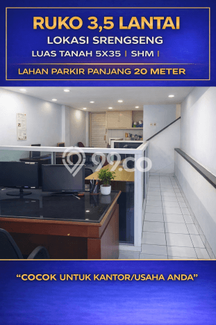 Ruko Dijual di Jakarta Barat LT 175m2 & LB 190m2 Lokasi Terbaik! Ruko Dijual di Jakarta Barat LT 175m2 & LB 190m2 Lokasi Terbaik!