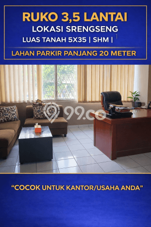 Ruko Dijual di Jakarta Barat LT 175m2 & LB 190m2 Lokasi Terbaik! Ruko Dijual di Jakarta Barat LT 175m2 & LB 190m2 Lokasi Terbaik!