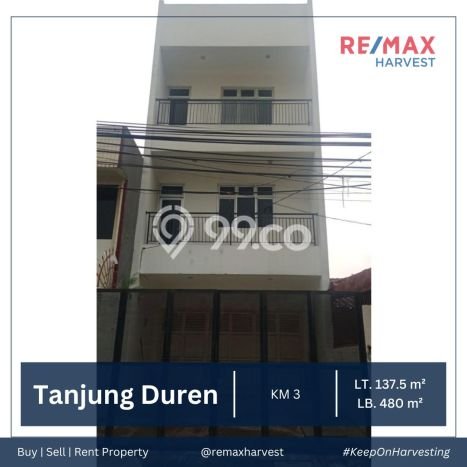 Disewakan Ruko Kawasan Tanjung Duren, Luas 480m², Lokasi Komersial Disewakan Ruko Kawasan Tanjung Duren, Luas 480m², Lokasi Komersial