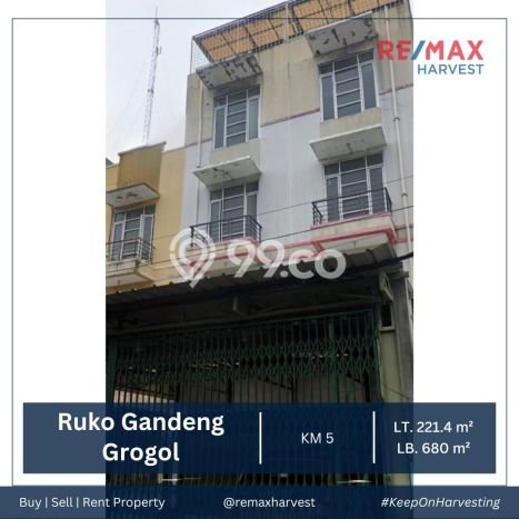 Ruko Kawasan Grogol, Luas 680m², For Rent, Kawasan Bisnis, Ready Pakai Ruko Kawasan Grogol, Luas 680m², For Rent, Kawasan Bisnis, Ready Pakai
