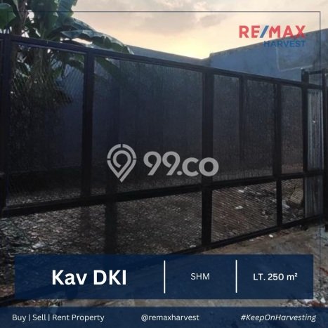 Tanah Lokasi Potensial di Kav DKI, Luas 250m2m², Dekat ke Pusat Kota Tanah Lokasi Potensial di Kav DKI, Luas 250m2m², Dekat ke Pusat Kota