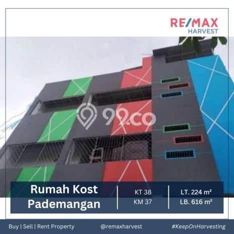 Rumah Kost Dijual Lokasi Pademangan, Jakarta Utara, 38 Kamar Tidur, 37 Kamar Mandi, 616m2 Rumah Kost Dijual Lokasi Pademangan, Jakarta Utara, 38 Kamar Tidur, 37 Kamar Mandi, 616m2