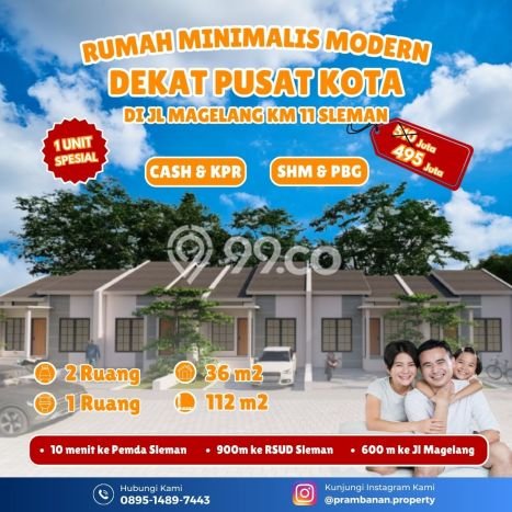 Rumah Minimalis Terbaik Siap Huni Area Tempel LT 112m2 Rumah Minimalis Terbaik Siap Huni Area Tempel LT 112m2