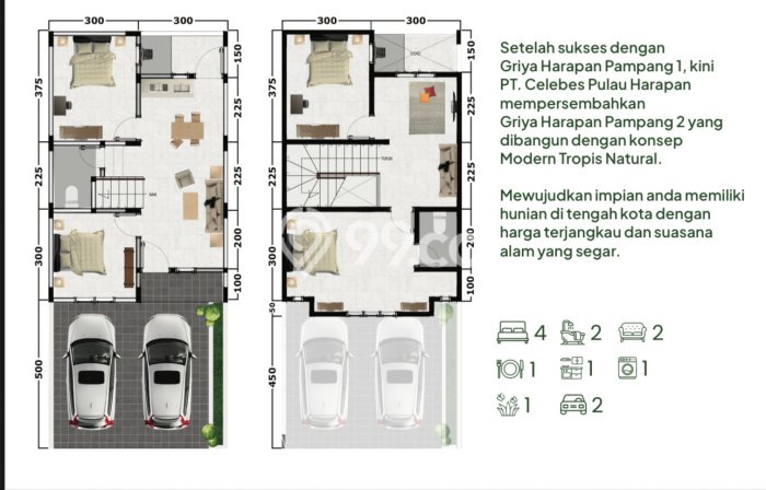 Rumah Minimalis 4 KT di Pampang Makassar Unfurnished Rumah Minimalis 4 KT di Pampang Makassar Unfurnished