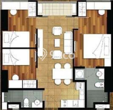 Unit Apartemen Dijual di BSD, Tangerang Selatan, dengan 3 Bedroom, 2 Bathroom Unit Apartemen Dijual di BSD, Tangerang Selatan, dengan 3 Bedroom, 2 Bathroom