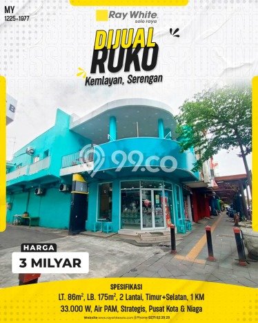 Ruko For Sale di Kawasan Serengan, Surakarta Harga Kompetitif Ruko For Sale di Kawasan Serengan, Surakarta Harga Kompetitif