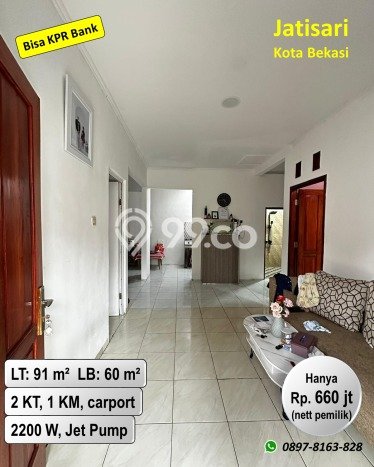 Rumah Minimalis 2 KT LT 91m2 di Jati Asih Rumah Minimalis 2 KT LT 91m2 di Jati Asih