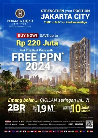 Hunian Apartemen Ideal untuk Dijual di Jakarta Selatan dengan 2 Kamar Hunian Apartemen Ideal untuk Dijual di Jakarta Selatan dengan 2 Kamar