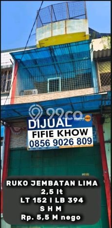 Ruko Dijual di Jakarta Barat LT 152m2 & LB 394m2 Lokasi Terbaik! Ruko Dijual di Jakarta Barat LT 152m2 & LB 394m2 Lokasi Terbaik!