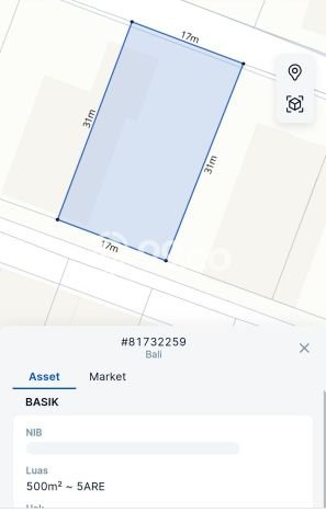 Tanah Kavling Dijual di Jimbaran, Badung dengan Luas Tanah 500m2 Tanah Kavling Dijual di Jimbaran, Badung dengan Luas Tanah 500m2