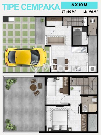 Rumah Modern 2 Kamar LT 60m2 di Pantai Indah Kapuk 2 Rumah Modern 2 Kamar LT 60m2 di Pantai Indah Kapuk 2