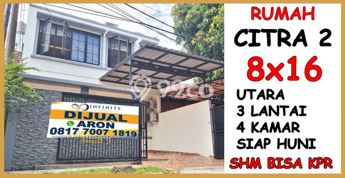 For Sale! Premium House LT 128m2 Desain Modern di Citra Garden For Sale! Premium House LT 128m2 Desain Modern di Citra Garden