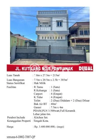 Ruko Dijual Lokasi Stratagis di Pontianak Selatan Pontianak Cocok untuk Bisnis Ruko Dijual Lokasi Stratagis di Pontianak Selatan Pontianak Cocok untuk Bisnis
