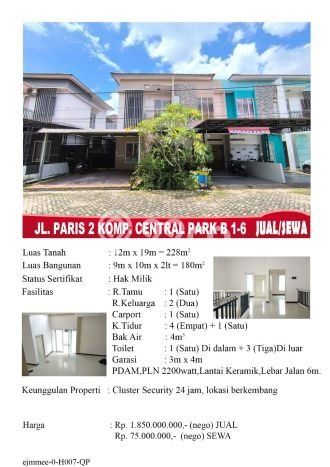 GOOD DEAL! Rumah di Pontianak Tenggara, 4 KT, Siap Huni, Luas 228m² Bangunan 180m² GOOD DEAL! Rumah di Pontianak Tenggara, 4 KT, Siap Huni, Luas 228m² Bangunan 180m²