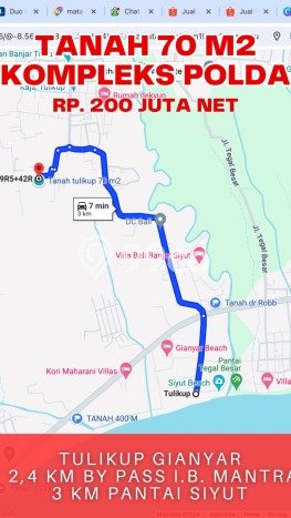 Tanah Siap Bangun Dijual di Gianyar Punya Luas 70m2 Tanah Siap Bangun Dijual di Gianyar Punya Luas 70m2