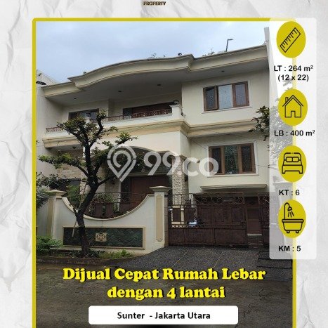 Ready to Use! Premium House LT 264m2 Desain Modern di Sunter Ready to Use! Premium House LT 264m2 Desain Modern di Sunter
