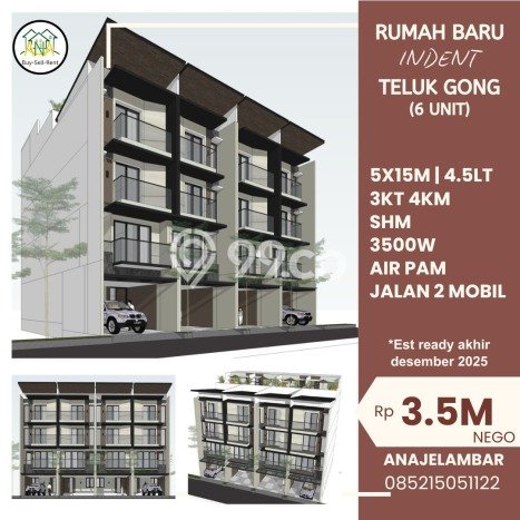 For Sale! Premium House LT 75m2 Desain Elegan di Teluk Gong For Sale! Premium House LT 75m2 Desain Elegan di Teluk Gong