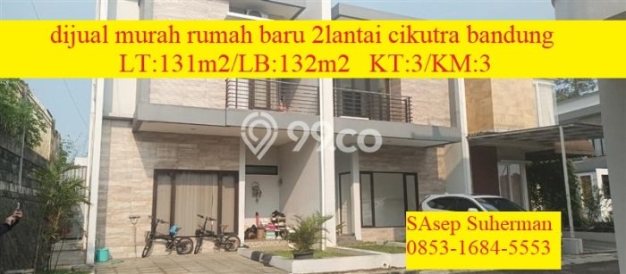 Rumah Modern 3 KT di Cikutra Bandung Unfurnished Rumah Modern 3 KT di Cikutra Bandung Unfurnished