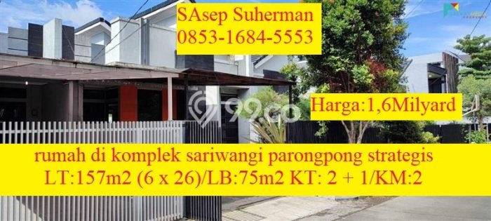 Rumah Modern 2 KT di Sariwangi Bandung Unfurnished Rumah Modern 2 KT di Sariwangi Bandung Unfurnished