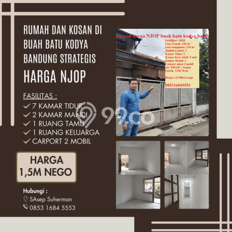 Rumah Luas Asri 7 KT Siap Pakai di Buah Batu Bandung Rumah Luas Asri 7 KT Siap Pakai di Buah Batu Bandung