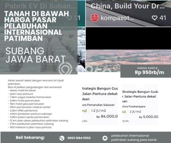 Lahan Kosong Dijual di Subang dengan Area 24500m2 Lahan Kosong Dijual di Subang dengan Area 24500m2
