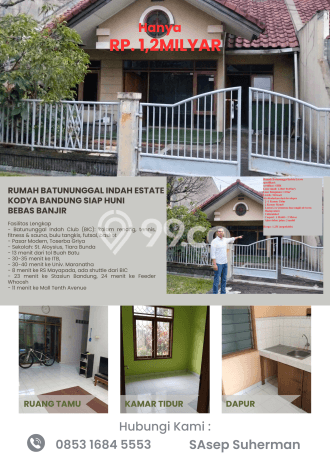Dijual Cepat Rumah Bagus Siap Huni LB 110m2 di Batununggal, Bandung Dijual Cepat Rumah Bagus Siap Huni LB 110m2 di Batununggal, Bandung