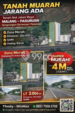 Lahan Investasi Lokasi Purwosari Pasuruan SHM Lahan Investasi Lokasi Purwosari Pasuruan SHM