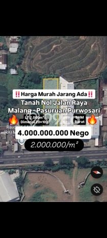 Lahan Investasi Lokasi Purwosari Pasuruan SHM Lahan Investasi Lokasi Purwosari Pasuruan SHM