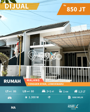 For Sale Hunian Rumah Nyaman 2 KT di Soekarno Hatta, Malang For Sale Hunian Rumah Nyaman 2 KT di Soekarno Hatta, Malang