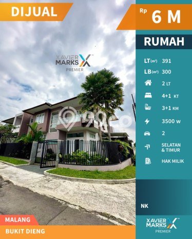 Hunian Elit LB 300m2 Siap Huni Desain Elegan di Dieng, Malang Hunian Elit LB 300m2 Siap Huni Desain Elegan di Dieng, Malang