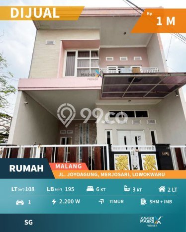 Hunian Cantik Minimalis Lb 195m2 di Lowokwaru, Malang Hunian Cantik Minimalis Lb 195m2 di Lowokwaru, Malang