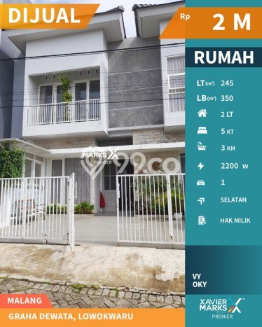 Dijual Rumah 5 Kamar Lokasi Ideal Nyaman dan Strategis di Lowokwaru Dijual Rumah 5 Kamar Lokasi Ideal Nyaman dan Strategis di Lowokwaru