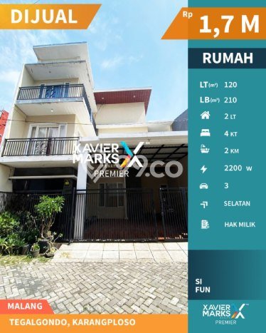 Jual Rumah Bagus Siap Huni LB 210m2 di Karangploso, Malang Jual Rumah Bagus Siap Huni LB 210m2 di Karangploso, Malang