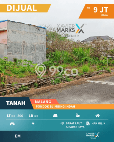 Lahan Dijual Lokasi Strategis di Malang dengan Luas 300m2 Lahan Dijual Lokasi Strategis di Malang dengan Luas 300m2