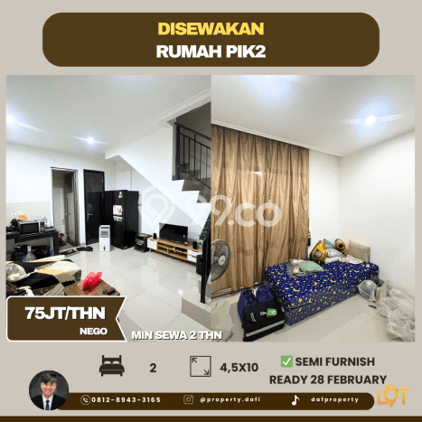 Rumah Disewakan Jakarta Utara LT 45m2 LB 54m2 Area Pantai Indah Kapuk Rumah Disewakan Jakarta Utara LT 45m2 LB 54m2 Area Pantai Indah Kapuk