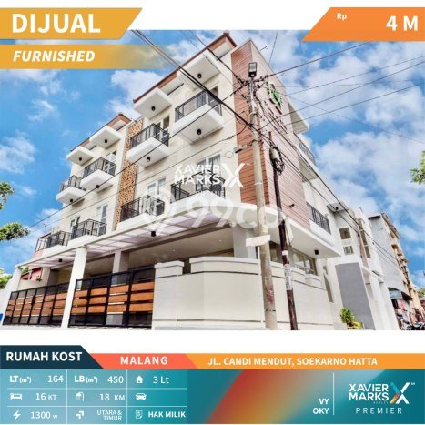 Rumah Kost Dijual Lokasi Lowokwaru, Malang, 16 Kamar Tidur, 18 Kamar Mandi, 450m2 Rumah Kost Dijual Lokasi Lowokwaru, Malang, 16 Kamar Tidur, 18 Kamar Mandi, 450m2