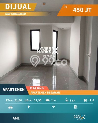 Dijual Apartemen 1 Kamar Tidur, 1 Kamar Mandi di Lowokwaru, Malang Dijual Apartemen 1 Kamar Tidur, 1 Kamar Mandi di Lowokwaru, Malang
