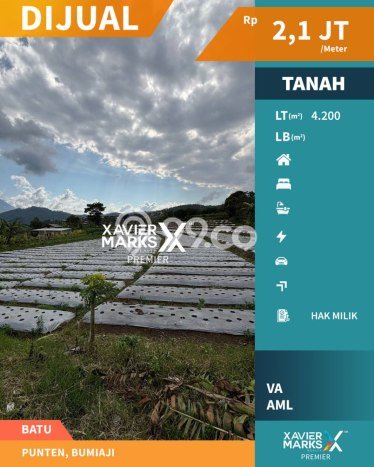 Lahan Dijual Lokasi Bumiaji, Batu dengan Luas Tanah 4200m2 dan Status SHM Lahan Dijual Lokasi Bumiaji, Batu dengan Luas Tanah 4200m2 dan Status SHM