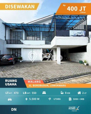 Komersial For Rent Kawasan Lowokwaru, Luas 550m2m², Lokasi Strategis, Siap Operasi Komersial For Rent Kawasan Lowokwaru, Luas 550m2m², Lokasi Strategis, Siap Operasi