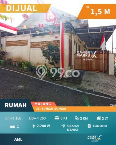 Hunian Cantik Modern Lb 200m2 di Klojen, Malang Hunian Cantik Modern Lb 200m2 di Klojen, Malang