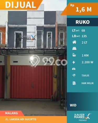 Ruko For Sale di Kawasan Blimbing, Malang Harga Kompetitif Ruko For Sale di Kawasan Blimbing, Malang Harga Kompetitif