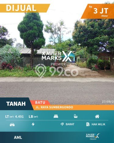 Tanah Area Berkembang Kawasan Batu, Luas 4491m2m², Akses ke Pusat Kota Tanah Area Berkembang Kawasan Batu, Luas 4491m2m², Akses ke Pusat Kota