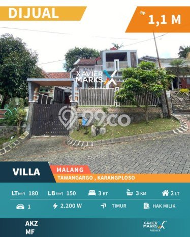 Vila Kawasan Karangploso, Area 180m2m², Cocok untuk beragam keperluan Vila Kawasan Karangploso, Area 180m2m², Cocok untuk beragam keperluan