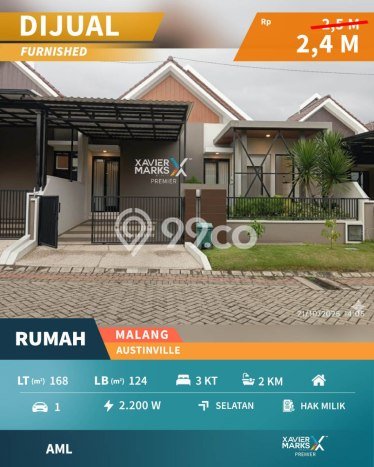 Rumah Minimalis 3 Kamar LT 168m2 di Dieng Rumah Minimalis 3 Kamar LT 168m2 di Dieng
