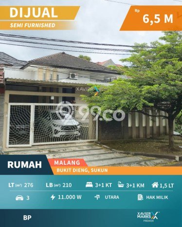 For Sale! Premium House LT 276m2 Desain Modern di Dieng For Sale! Premium House LT 276m2 Desain Modern di Dieng