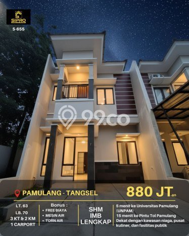 For Sale Rumah 3 Kamar Lokasi Strategis Nyaman dan Strategis di Pamulang For Sale Rumah 3 Kamar Lokasi Strategis Nyaman dan Strategis di Pamulang